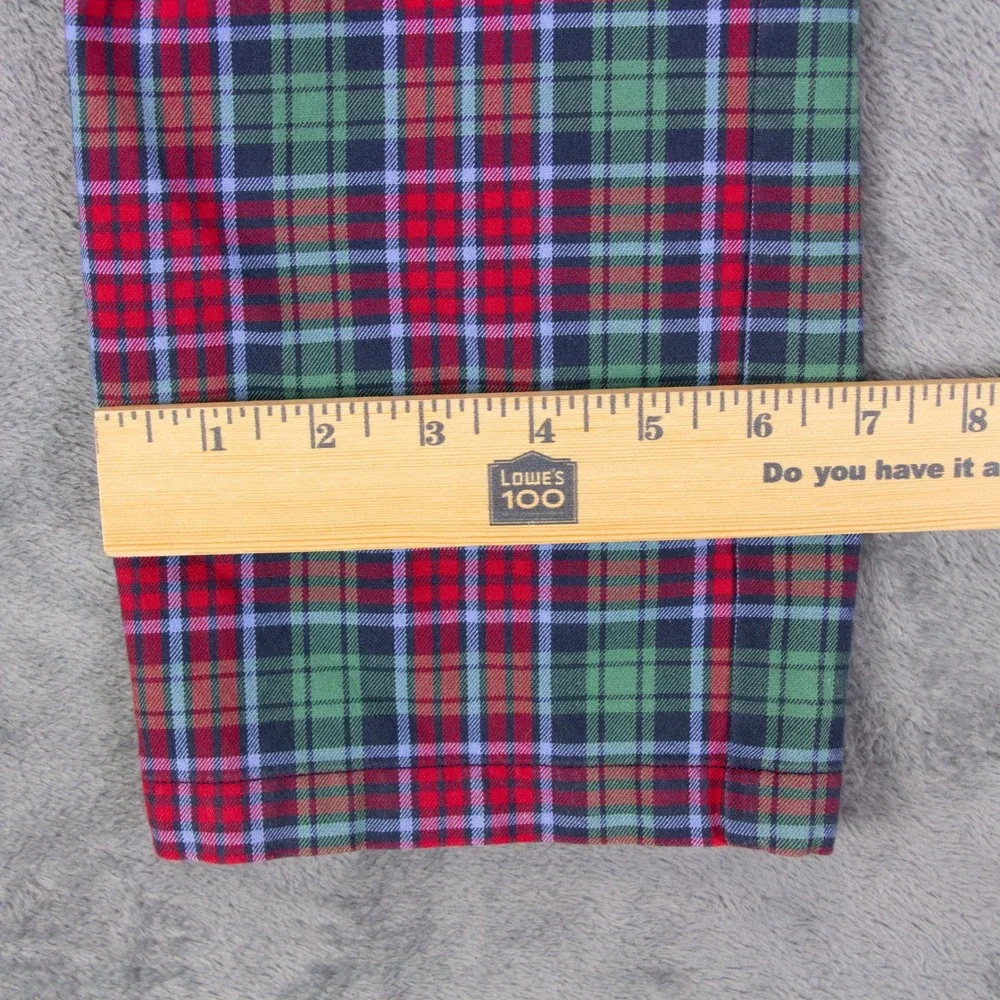 Vineyard Vines Mens 30x32 Slim Pant Red Green Plaid Tartan Golf Chino Trousers